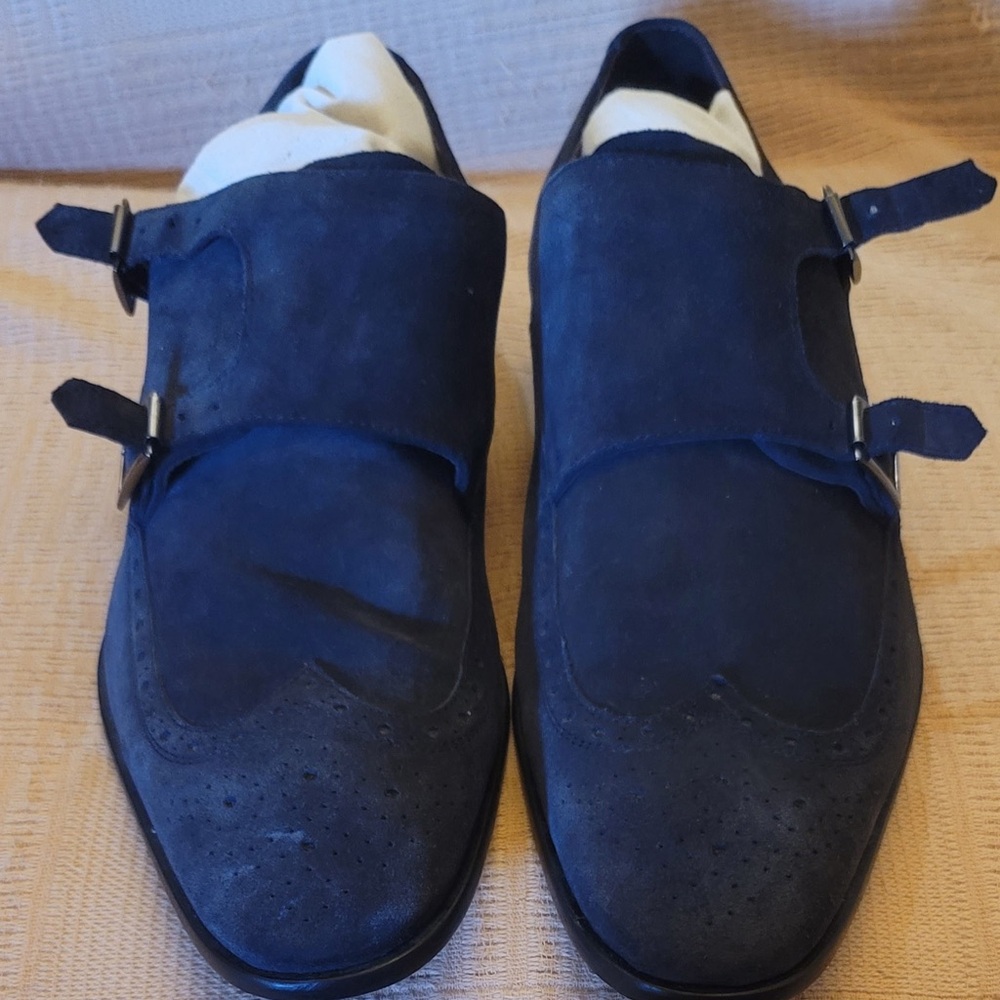 C2 by Calibrate Double Monk Straps Suede Oxfords